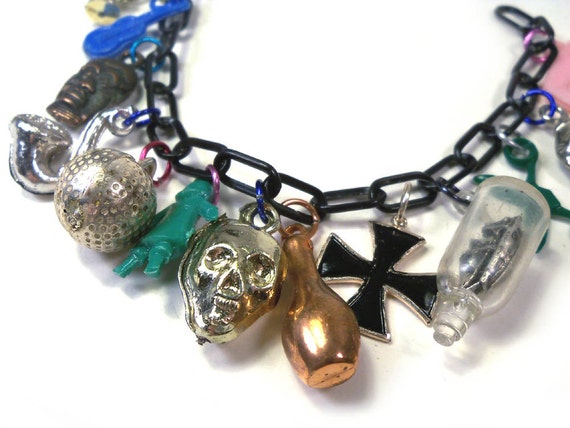 Vintage 1960s Bubble Gum Machine Charm Bracelet S… - image 4