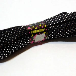 Vintage 80s Deadstock Cool Laces Fat Shoe Laces Metallic Silver & Black