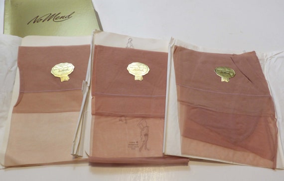 3 Pairs Vintage 50s Evening Back Seam No Mend SEA… - image 1