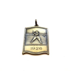 Antique 1926 Sports Baseball Award Medal Medallion