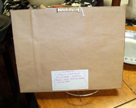 Antique e. 1900s Metal Bead & Fringe Purse Custom… - image 6