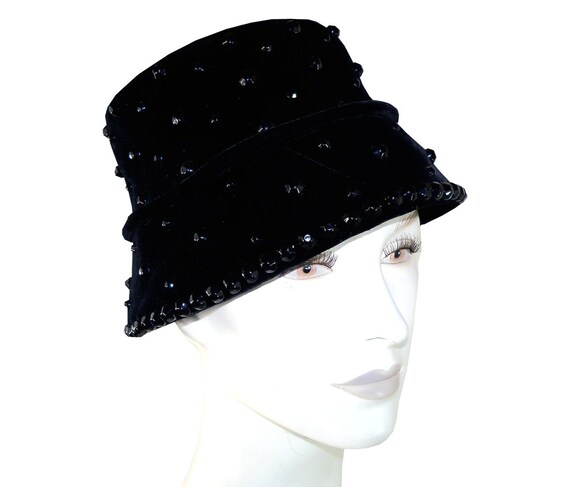 black velvet bucket hat