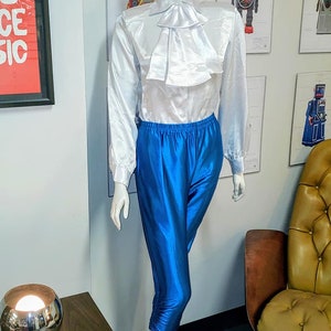 Vintage 70s 80s FIORUCCI Blue Lycra Spandex Knickers Disco Pants