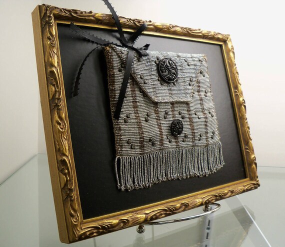 Antique e. 1900s Metal Bead & Fringe Purse Custom… - image 5