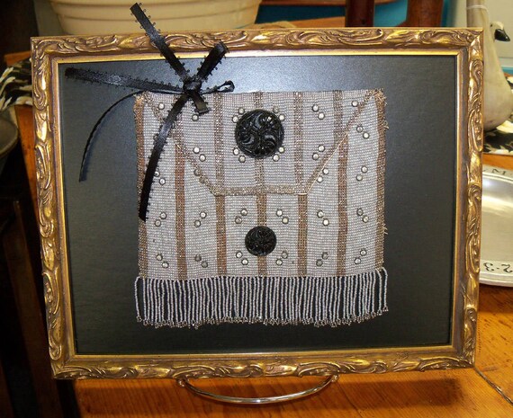 Antique e. 1900s Metal Bead & Fringe Purse Custom… - image 3