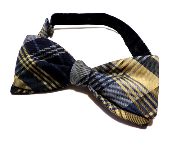 3 Vintage Plaid & Polka Dot Bow Tie Adjustable Si… - image 4