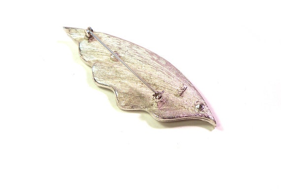 Vintage Coro Signed Large Statement Leaf Brooch P… - image 2