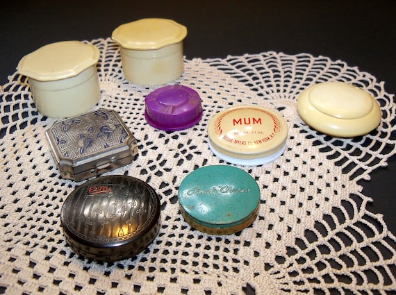 Vintage Art Deco Rouge Compact Collection, 1920s-30s Vanity