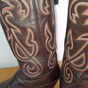 Boots Cowboy Western Vintage Mens Size 9 1/2 D Hondo 1970&#39;s