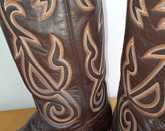 Bottes Cowboy Justin 3133 – Cuir Noir – Homme – Pointure 11.5 US / 44.5 EU – Occasion