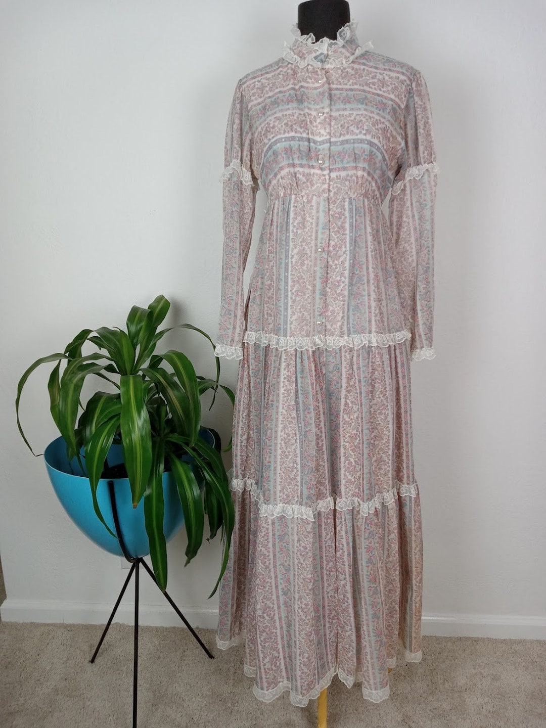 Vintage 1970s Victorian Gunne Sax Style Mr Jac Long Dress - Etsy