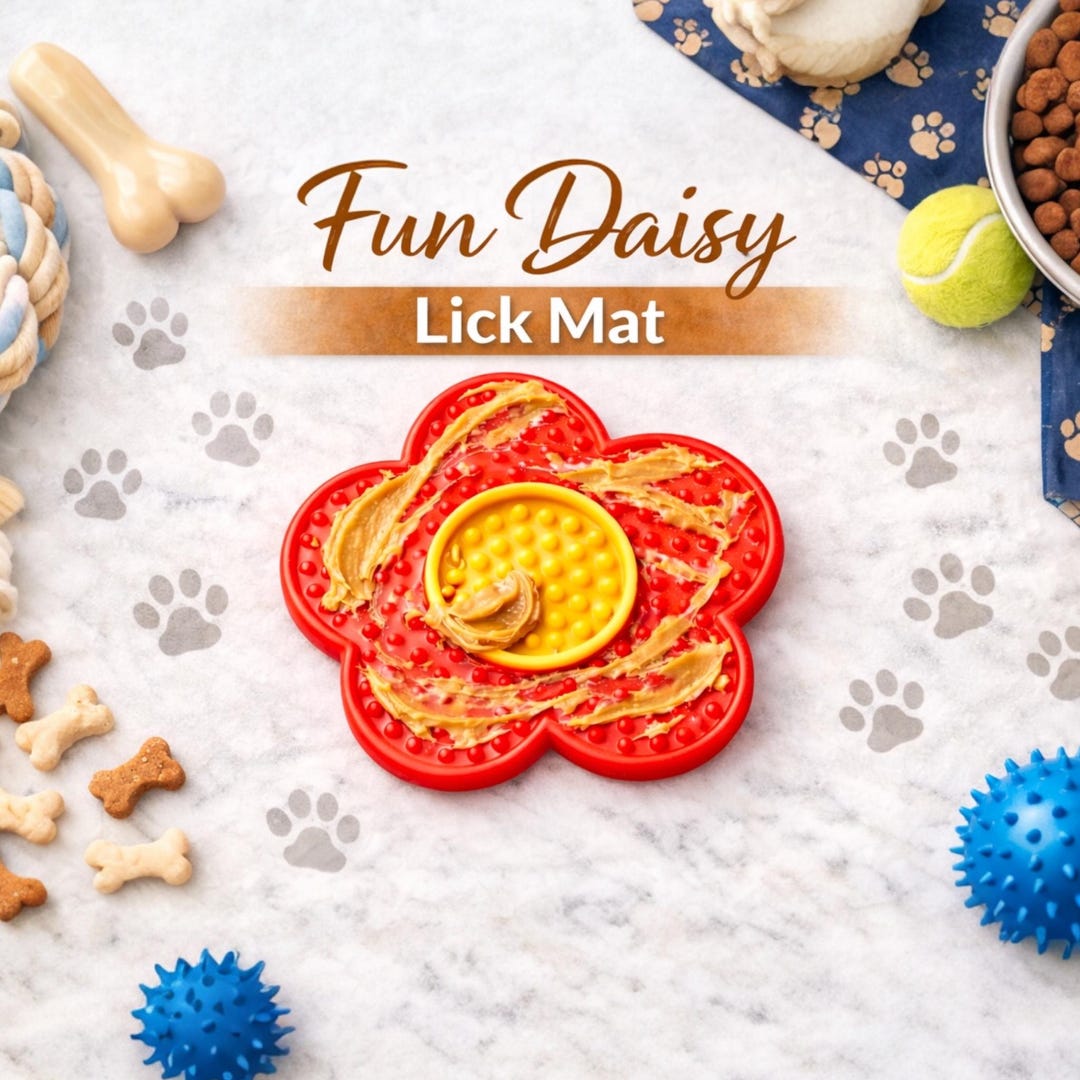 Dog Lick Mat With Suction Cups | Silicone Slow Feeder for Dogs & Cats ...