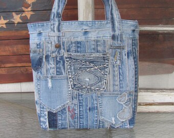 denim tote bolsa pattern