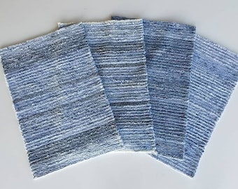 SUPER SOFT Denim Chenille throw rug / 24 x 36  / recycled blue jeans / denim rug / blue jean rug / home decor /  Machine wash and dry