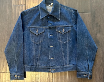 Vintage RARE 1960s Denim Jean Jacket Roebucks - L