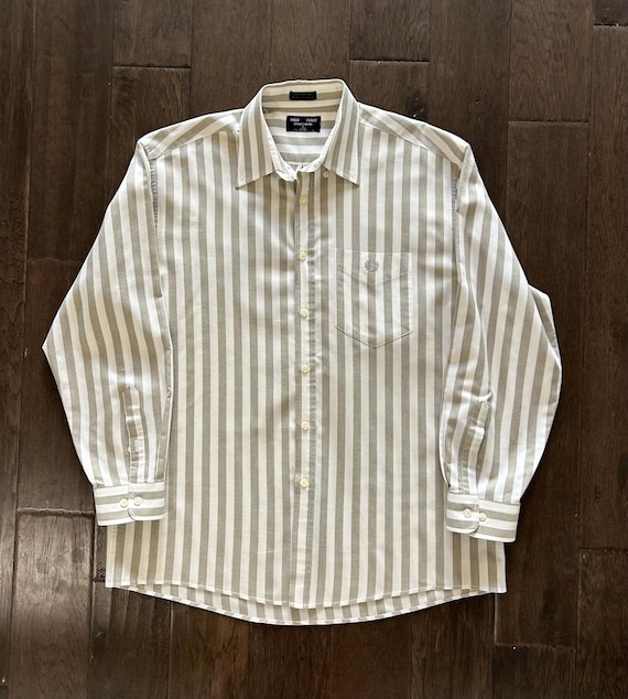 Fred Perry, Vintage 1980s Fred Perry Oxford Button Down Striped Shirt - L