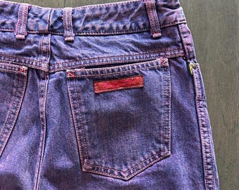 Vintage Sasson acid wash jeans met hoge taille uit de jaren 80 - maat 28