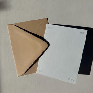 Dusty Blue Minimal, Modern Love You Card | Greeting Card | Set of Cards with Envelopes