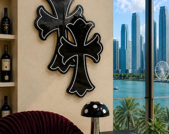 Luxury Double Cross Epoxy Wall Art – Inspired Design Wood Art - Etsy