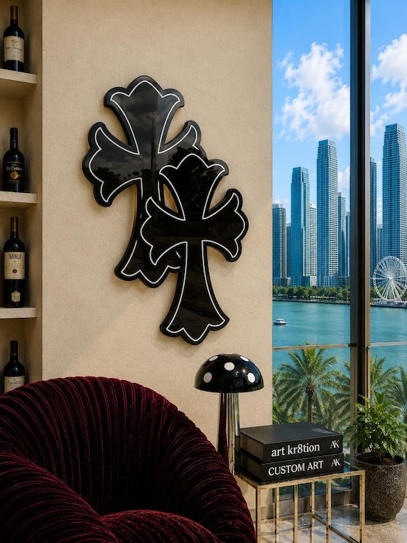 Luxury Double Cross Epoxy Wall Art – Inspired Design Wood Art - Etsy