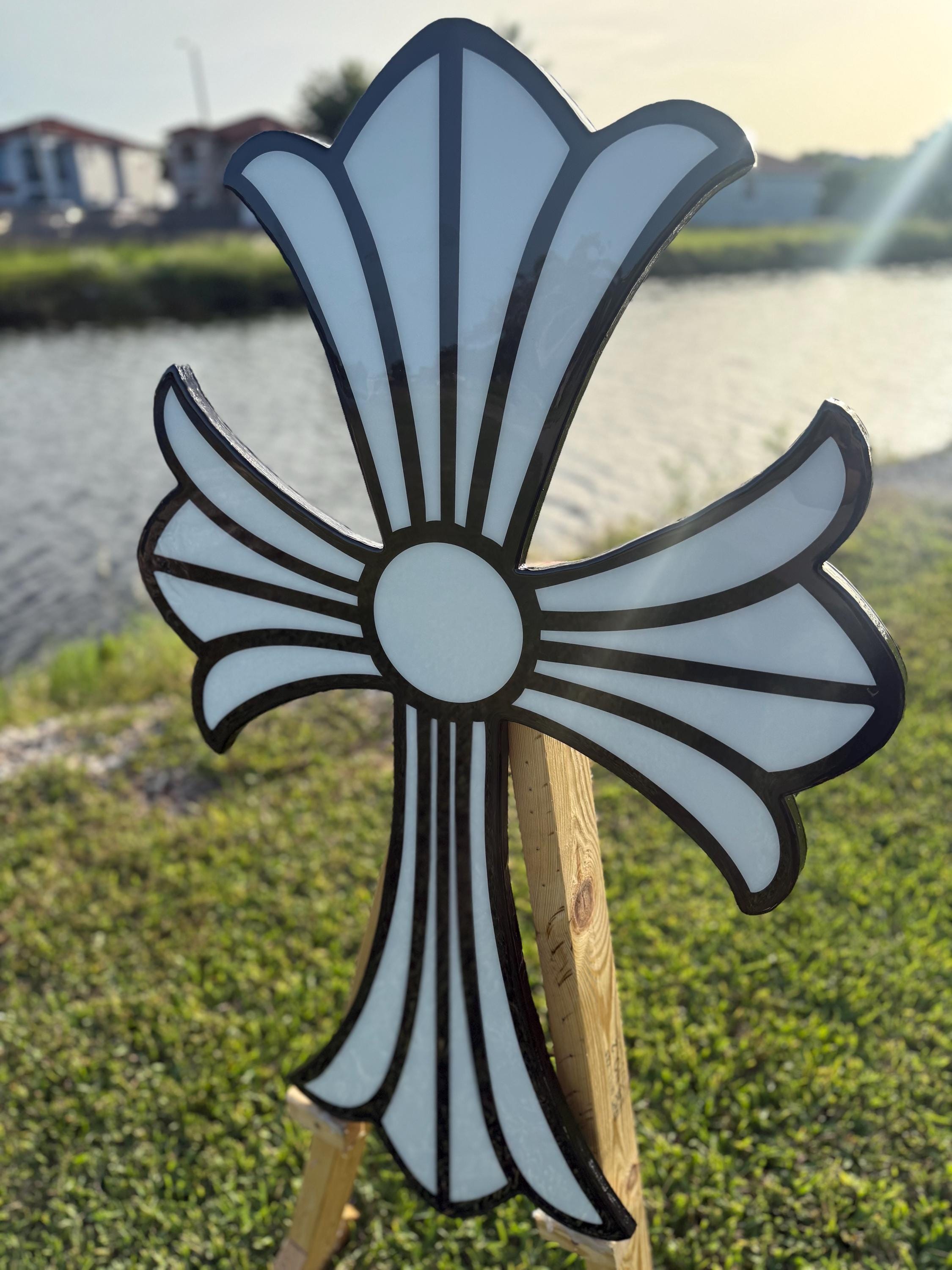 Chrome of Hearts Epoxy Wood Art - Etsy