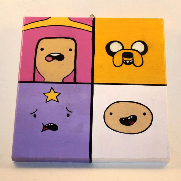 Adventure Time Princess Bubblegum Jake the Dog Lumpy Space Princess Finn the Human Painting