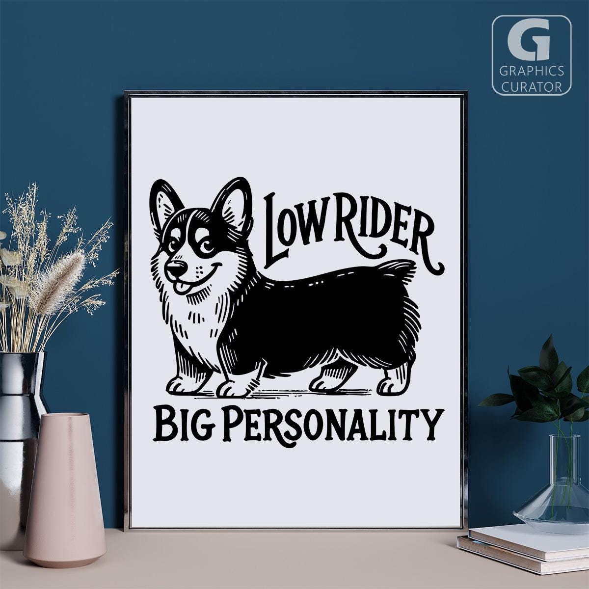 Corgi Rider Corgi Low Rider SVG, Adorable Corgi Print PNG, Digital Download Cricut ...