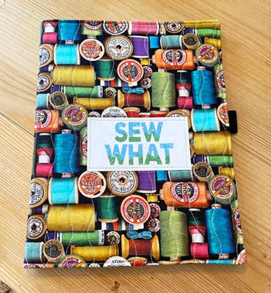 How To Thread Notebook Sewing Thread Notebook Cover • Quilter Gift • Fabric Composition Book ...