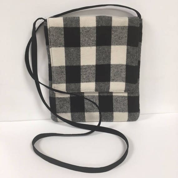 buffalo plaid crossbody bag