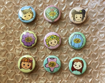 Personnages Polly Pocket vintage, épingles de 25 mm
