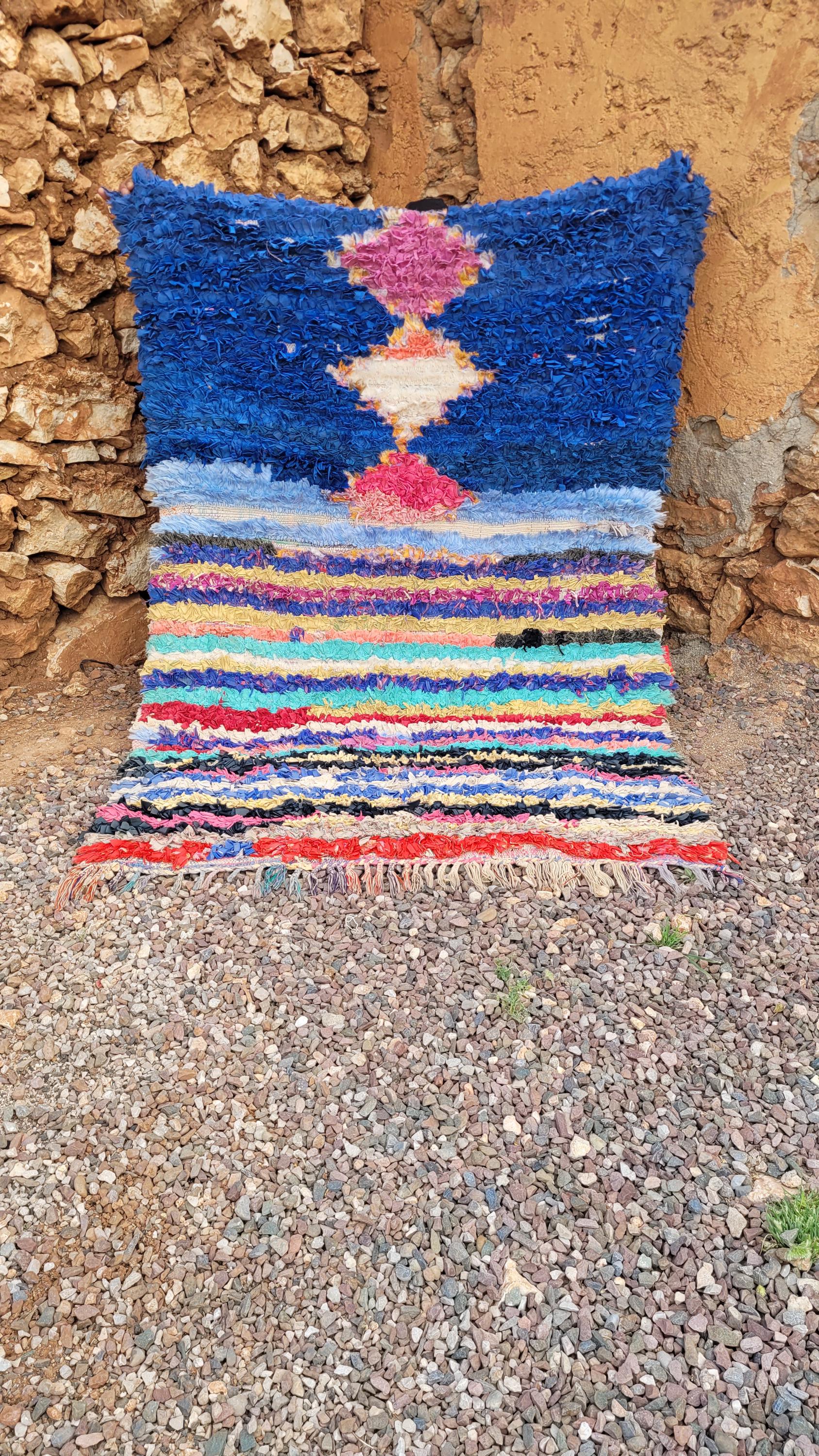 【vintage rag】モロッコ　ベルベル人　無地　ウール　ヴィンテージ Vintage Moroccan berber wool rug bag ( ヴィンテージ モロッコ