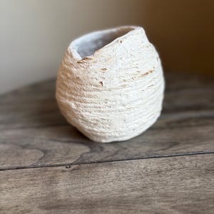 Paper Mache and Clay Organic, Wabi Sabi Vase
