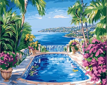 "Auf dem Weg zu uns an die Küste - ""Meeresmeerblick auf das Meer"" Kunstdruck (Digitaler Download)"
