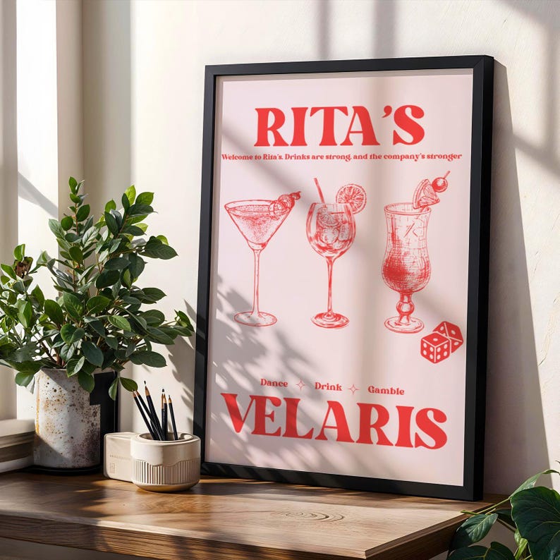 Rita's Bar Velaris Print, ACOTAR Fan Art (Digital Download) image 8