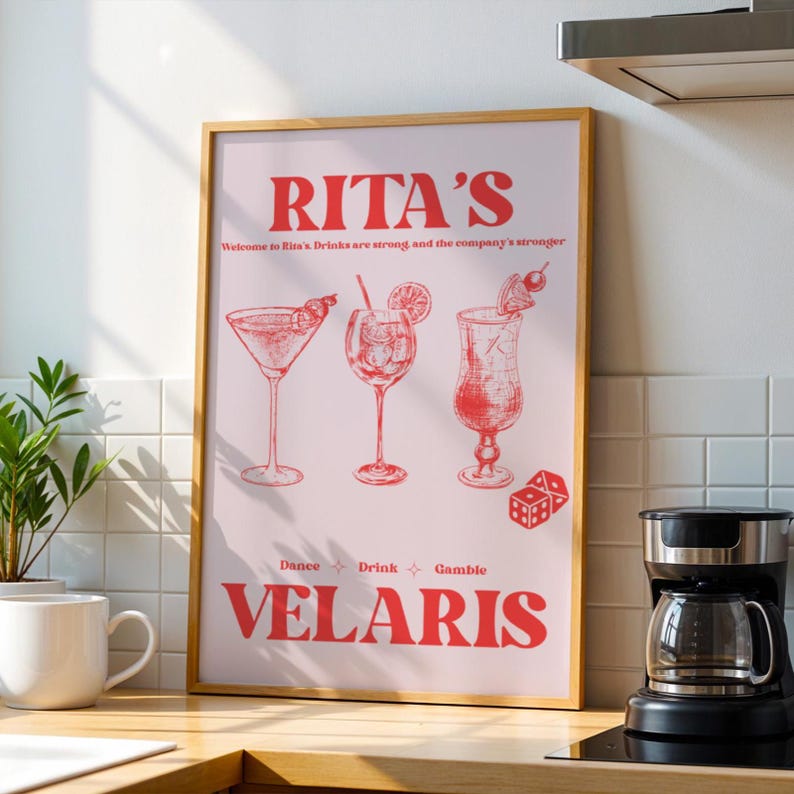 Rita's Bar Velaris Print, ACOTAR Fan Art (Digital Download) image 5