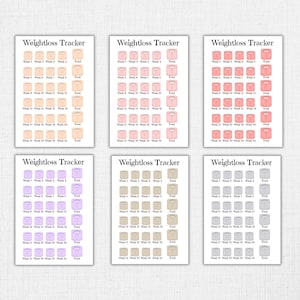 Afdrukbare gewichtsverliestracker: prachtige digitale wekelijkse gewichtsverliestracker 6 maanden afdrukbaar x6. Wekelijkse grafiek met gewichtsverlies: afslankwereld