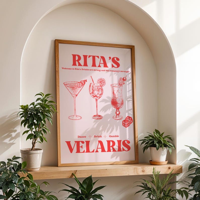 Rita's Bar Velaris Print, ACOTAR Fan Art (Digital Download) image 7