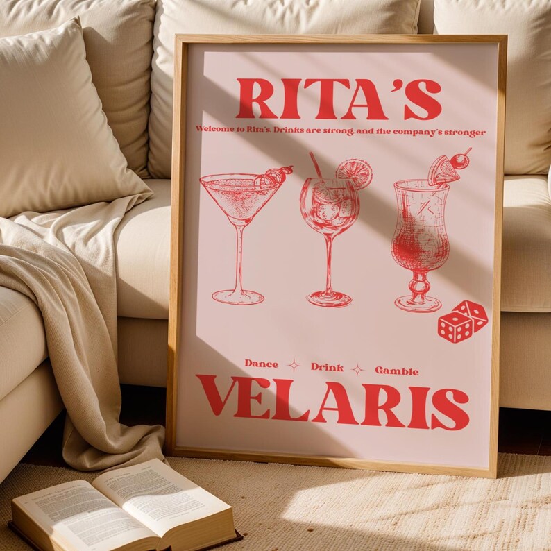 Rita's Bar Velaris Print, ACOTAR Fan Art (Digital Download) image 6