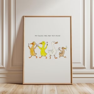 Funny Ducks Art Print: Quirky Sarcastic Home Decor (Digital Download