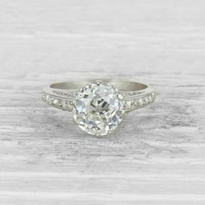 Vintage Style Minimalist Ring, Old European Cut Moissanite Diamond Dainty Ring, Daily Wear Art Deco Ring For Women&#39;s, Anniversary Gift Ring