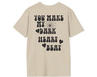 エモ アナトミカル ハート Tシャツ、ダーク バレンタインデー Tシャツ