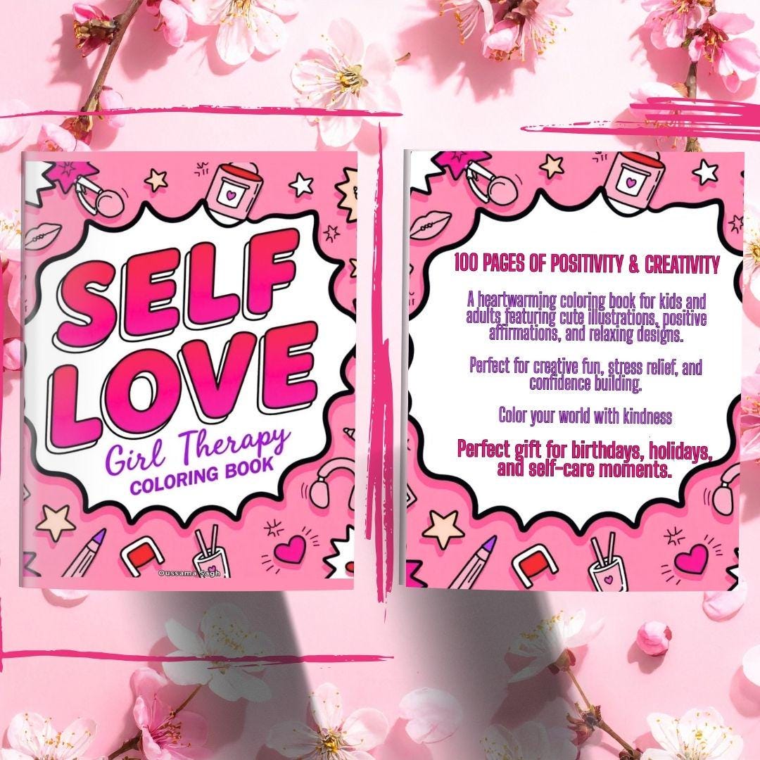 Self Love Coloring Book . 100 Affirmation Pages PDF Printable - Etsy