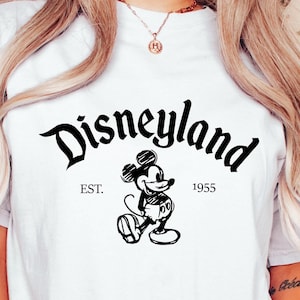 Classic Disneyland PNG, Mickey Mouse Sketch, Est 1955, Disney Parks Shirt Design, Family Disney Shirts, Simple Disneyland Design File