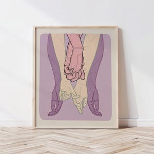 Konst med passionerade sammanflätade händer för älskandes sovrum | Sensuell boudoirdekor | Unik romantisk present till par - Alla hjärtans dag och årsdagar