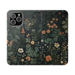 Floral Flip Cases for Stylish Protection, Phone Wallet, Nature-Inspired Case, Gift for Her, Travel Accessory