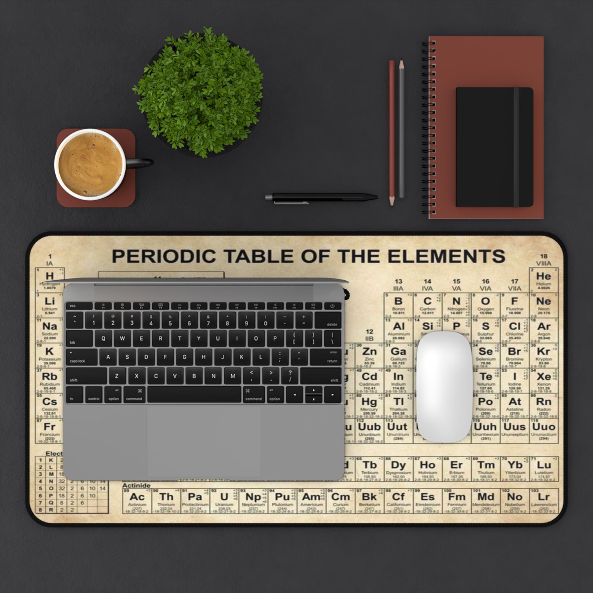 Periodic Table of Elements Personalized Desk Mat | Chemistry Study ...