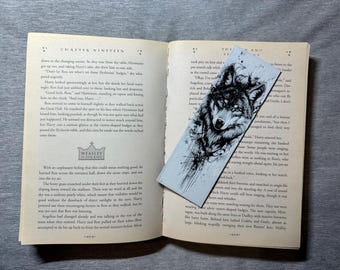 Wolf Hueforge Bookmark, Animal Bookmark, Wolf, Bookmark