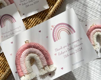 Rainbow Boho Macrame | Newborn Baby Guest Favors | Keychain Gifts for Guests | Wedding Favors