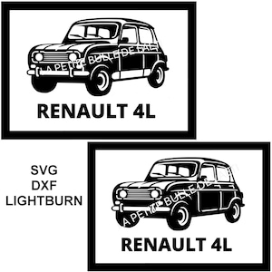 2 Fichiers découpe au laser/cricut - Voiture de collection 4L (2 modèles)