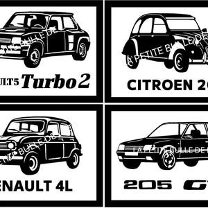 Fichiers découpe au laser/cricut - Voiture de collection